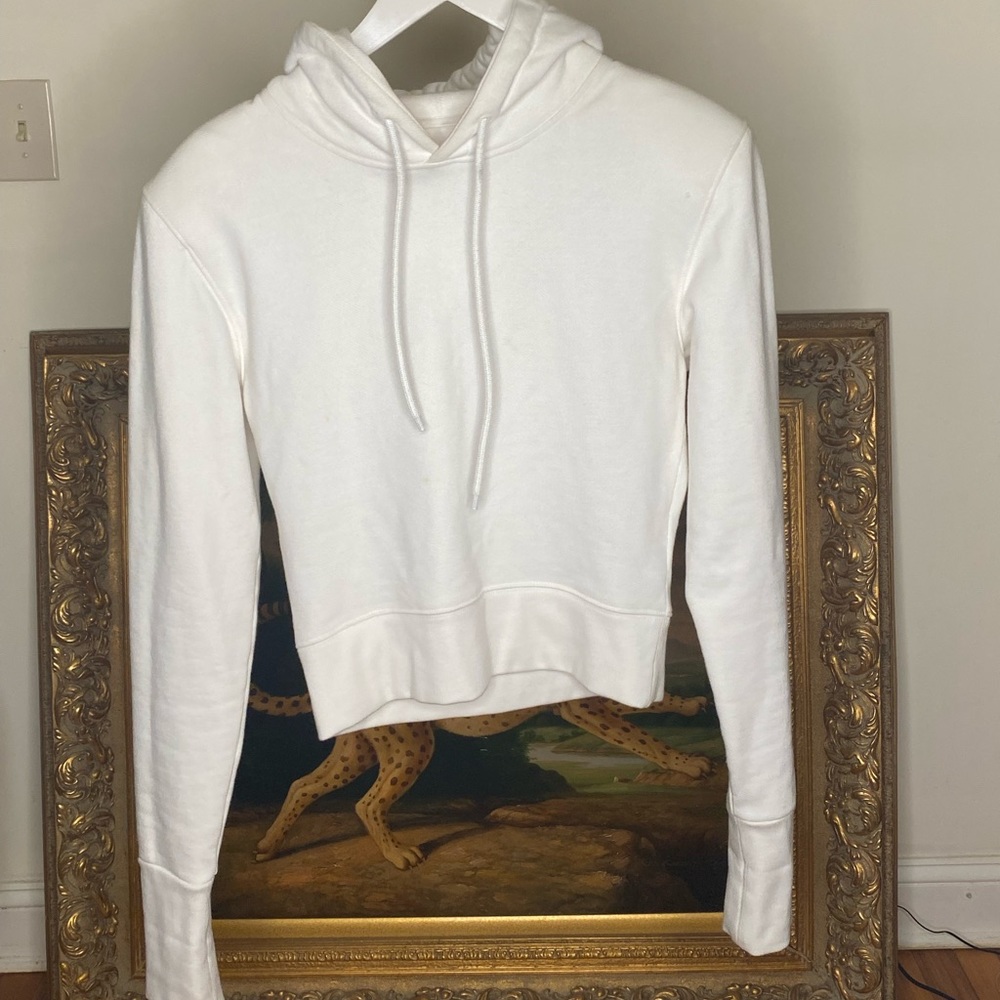 White Structured Hoodie size Small from APP